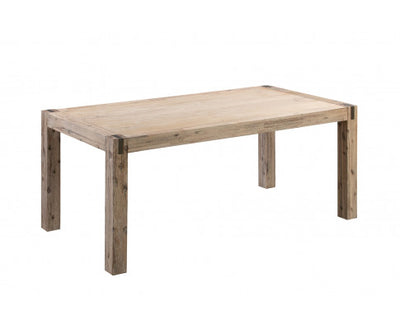 Dining Table with Solid Acacia Medium Size Wooden Base in Oak Colour