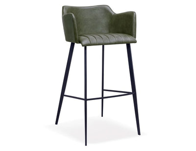 Andorra Bar Stool Vintage Green Seat - 75cm Seat Height Commercial Bar