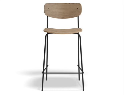 Rylie Stool - Natural Ash Seat and Backrest - 65cm Counter Kitchen Height