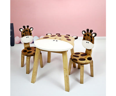 Giraffe Table + 2 Giraffe Chairs Set
