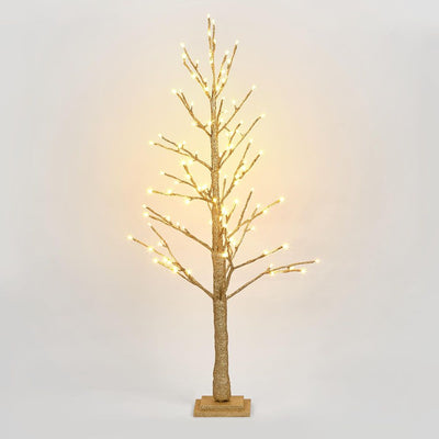 Champagne Glitter Tree 120cm With 114LED
