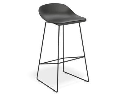 Pop - Black Frame and Black Shell Seat - 75cm Commercial Bar Height
