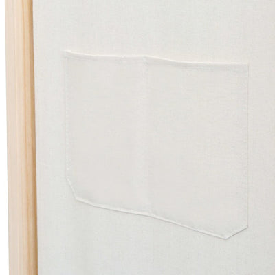 vidaXL 6-Panel Room Divider Cream 240x170x4 cm Fabric - House of Isabella AU