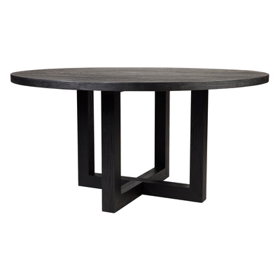Leeton Round Dining Table - Black