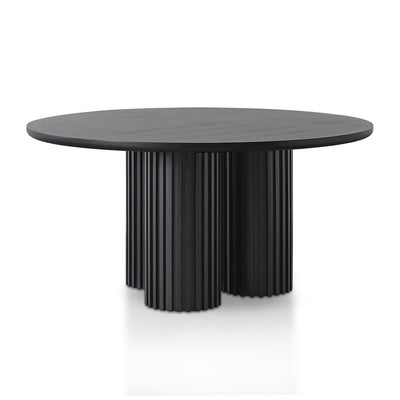1.5m Round Dining Table - Black Oak