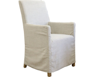 Ixora Dining Chair Set of 8 Fabric Slipcover French Provincial Carver Timber