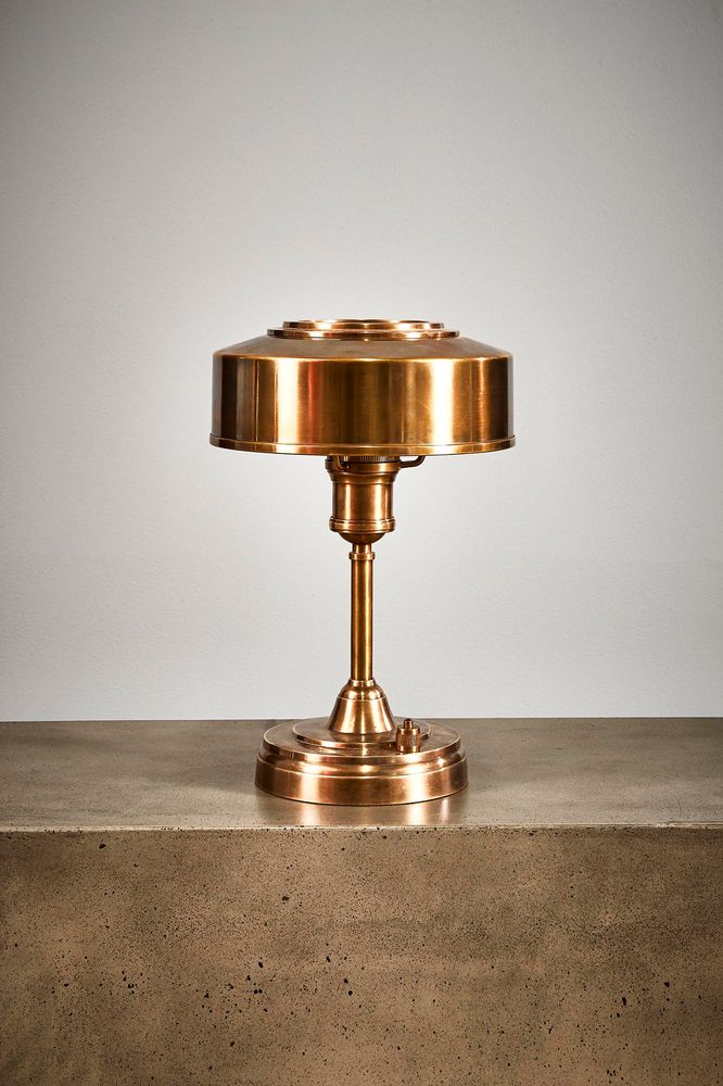 Bankstown Small - Antique Brass - Small Brass Art Deco Table Lamp– House of  Isabella AU