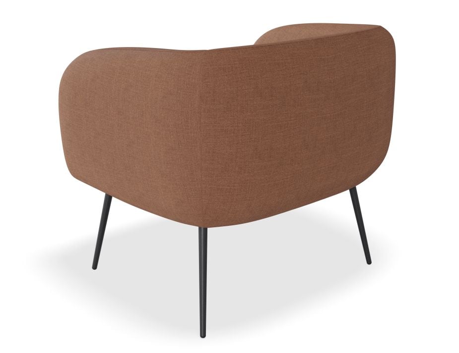 Amour Lounge Chair - Terracotta Rust - Brushed Matt Gold Legs