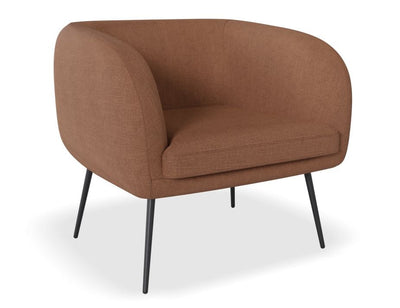 Amour Lounge Chair - Terracotta Rust - Brushed Matt Bronze Legs