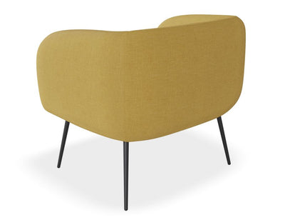 Amour Lounge Chair - Tuscan Yellow - Matt Black Legs
