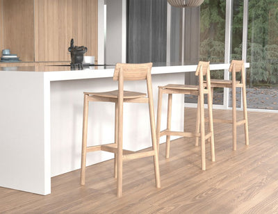 Andi Stool - Natural - 75cm Seat Height (Bar Bench Height)
