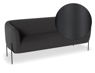 Belle 2.5 Seater Sofa - Storm Grey - Matt Black Legs