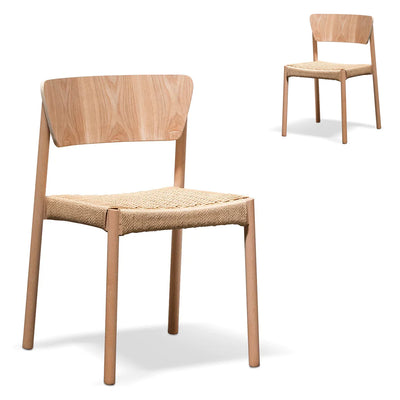 Rope Seat Dining Chair - Natural(Set of 2)