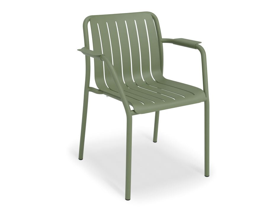 Roku Outdoor Armchair in Matt Eucalyptus Green - No Cushion