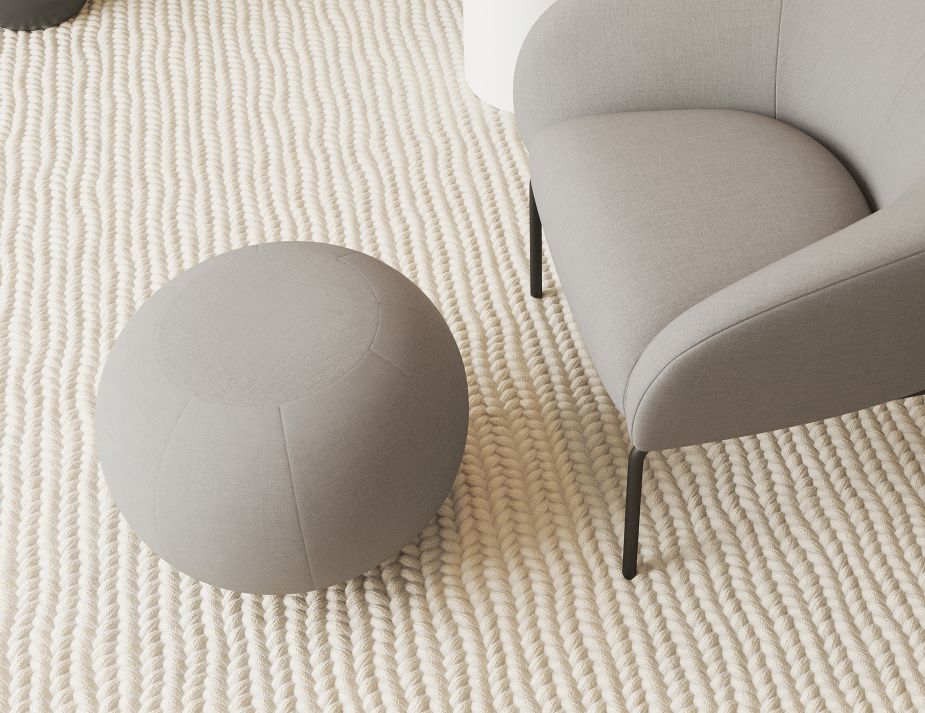 Ronde Pouf in Cloud Grey - Small