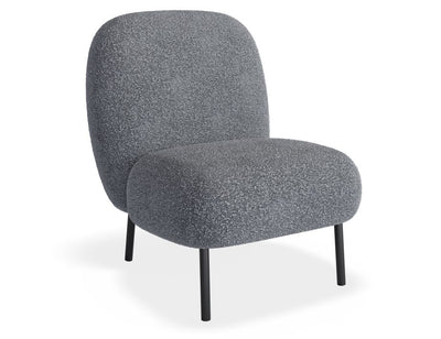 Moulon Lounge Chair - Elephant Boucle - Matt Black Legs
