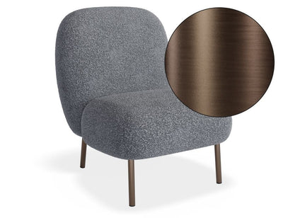 Moulon Lounge Chair - Elephant Boucle - Brushed Matt Bronze Legs
