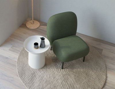 Moulon Lounge Chair - Kelp Green - Matt Black Legs