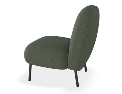Moulon Lounge Chair - Kelp Green - Matt Black Legs