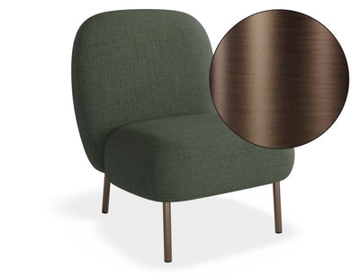 Moulon Lounge Chair - Kelp Green - Brushed Matt Bronze Legs