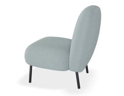 Moulon Lounge Chair - Sky Blue - Brushed Matt Bronze Legs