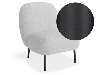 Moulon Lounge Chair - Stone Boucle - Matt Black Legs