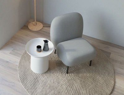 Moulon Lounge Chair - Cloud Grey - Matt Black Legs