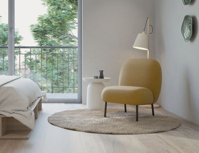 Moulon Lounge Chair - Tuscan Yellow - Matt Black Legs