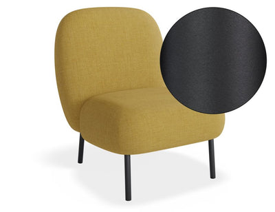 Moulon Lounge Chair - Tuscan Yellow - Matt Black Legs