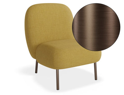 Moulon Lounge Chair - Tuscan Yellow - Brushed Matt Bronze Legs