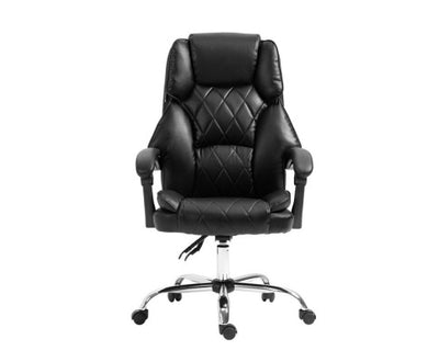 Artiss Executive Office Chair Leather Recliner Black