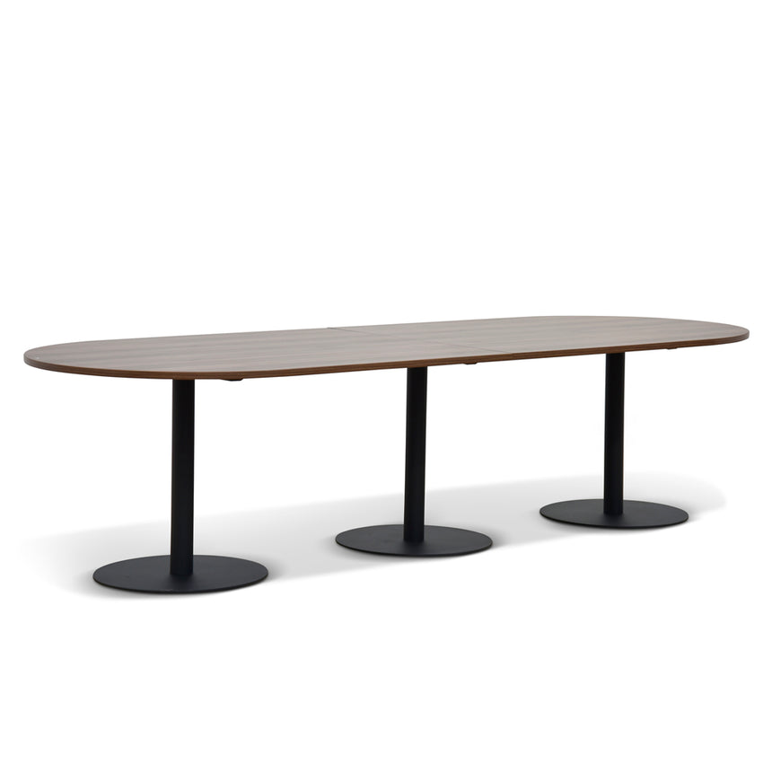 3m Oval Meeting Table - Walnut | House of Isabella AU