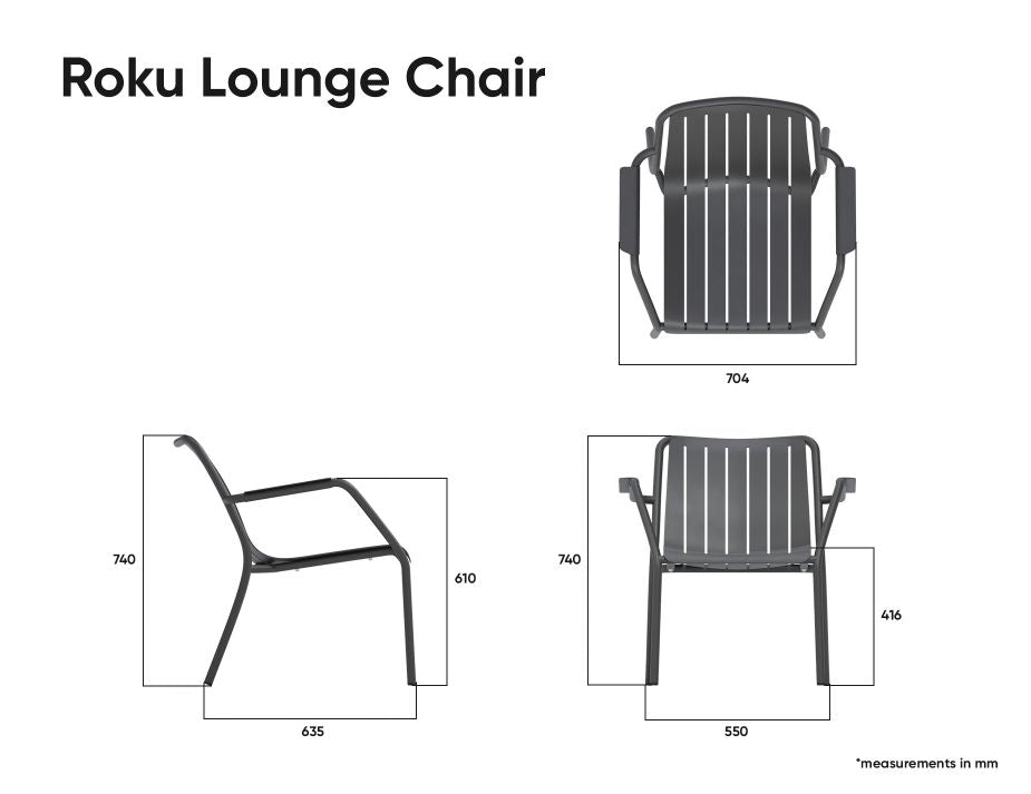 Roku Outdoor Lounge Chair in Matt White