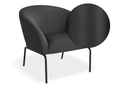 Solace Lounge Chair - Storm Grey - Matt Black Legs