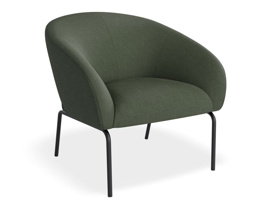 Solace Lounge Chair - Kelp Green - Brushed Matt Bronze Legs
