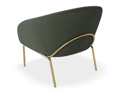 Solace Lounge Chair - Kelp Green - Brushed Matt Gold Legs