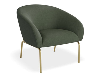 Solace Lounge Chair - Kelp Green - Brushed Matt Gold Legs
