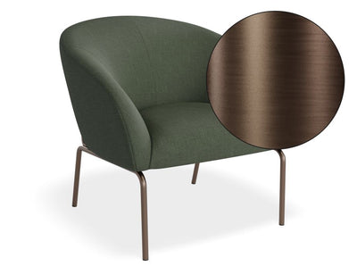 Solace Lounge Chair - Kelp Green - Brushed Matt Bronze Legs
