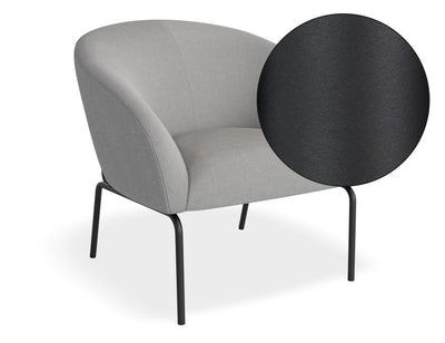 Solace Lounge Chair - Cloud Grey - Matt Black Legs