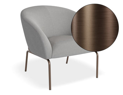 Solace Lounge Chair - Cloud Grey - Brushed Matt Bronze Legs