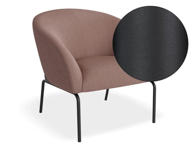 Solace Lounge Chair - Plush Pink - Matt Black Legs