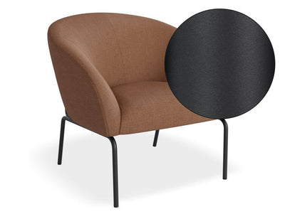 Solace Lounge Chair - Terracotta Rust - Matt Black Legs