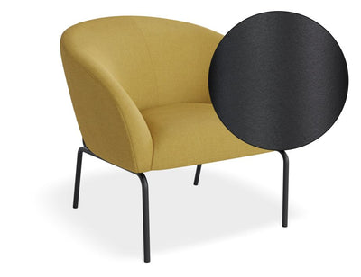 Solace Lounge Chair - Tuscan Yellow - Matt Black Legs