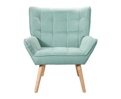 Artiss Armchair Lounge Chair Accent Chairs Sofa Linen Fabric Cushion Seat Blue