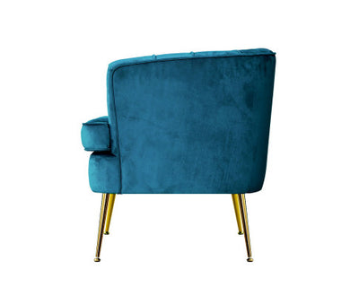 Artiss Armchair Velvet Blue Norvia
