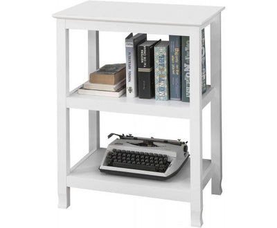Console Table 3 Shelves, White