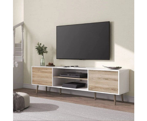 TV Entertainment Console with Wooden Legs 177cm
