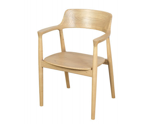 Nobu Solid Oak Arm Chair (Natural)
