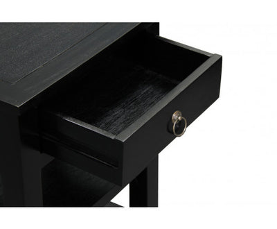 Elliot 1 Drawer Lamp Table (Black)