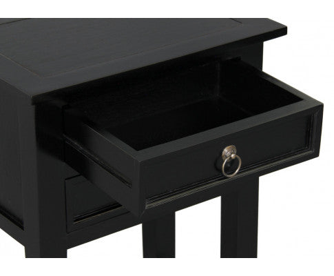 Elliot 2 Drawer Lamp Table (Black)